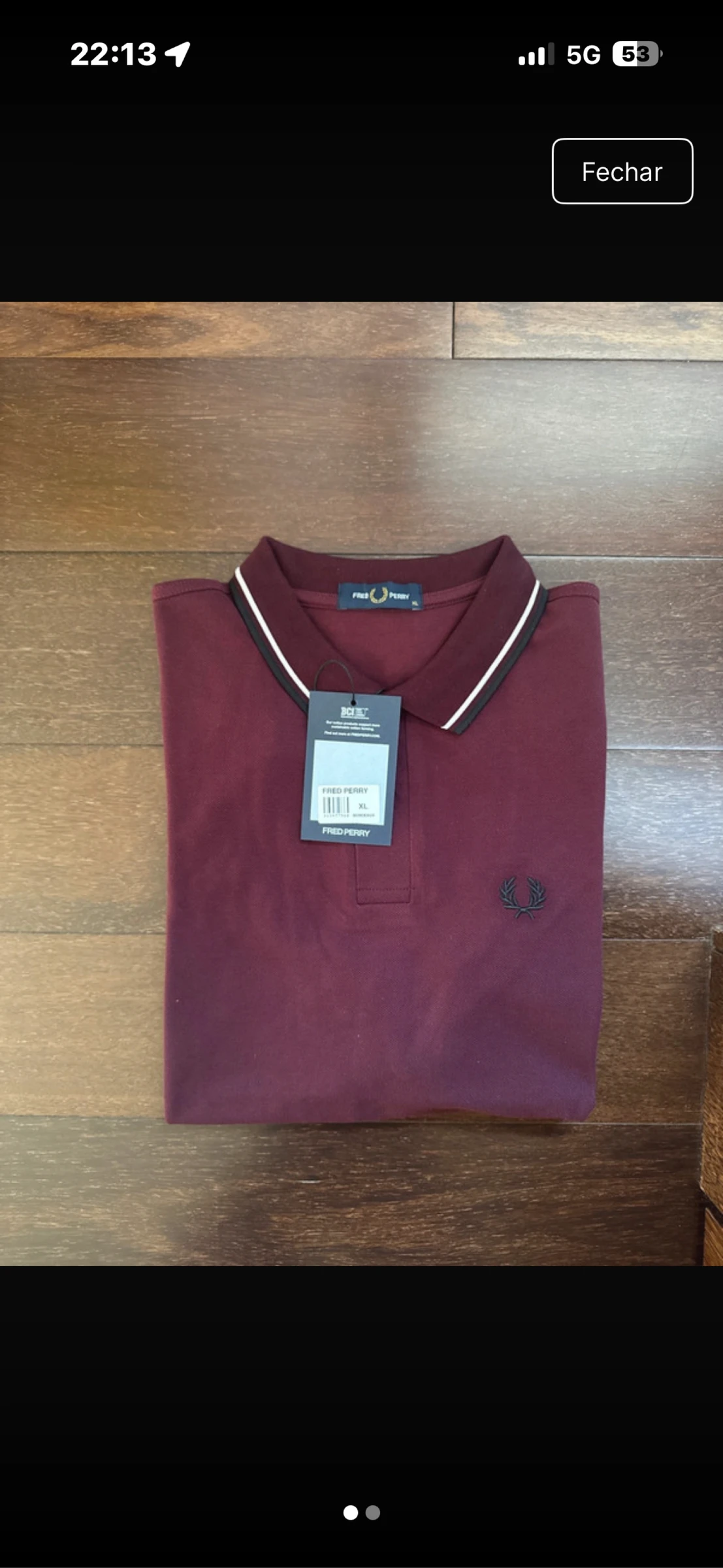 Fred Perry polo bordeaux 